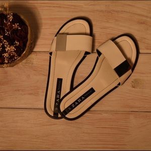 Black and White Zara Sandals